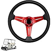 LOSCHEN Golf Cart Steering Wheel Universal Design for Club Car Ds and Precedent EZGO RXV & TXT, for Yamaha Golf Cart Steering Wheel