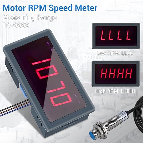 Tachymètre Numérique à Induction Hall - Compteur RPM Anti-interférences Pour Moteurs (chinois Générique Neuf)