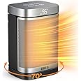 Dreo 1500W Space Heater, 70° Oscillating Electric Heater for Indoor Use, Digital Thermostat, 4 Modes, 12h Timer, Portable Per