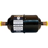 Appli Parts APFD-083S 3/8 in Liquid Line Refrigerant AC Filter Drier hvac Refrigeration 083S ODF Sweat Solder connection universal unidirectional 5-1/2 in long 2 in wide