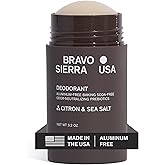 Bravo Sierra Aluminum-Free Mens Deodorant - Antiperspirant for Men, 1-Pack | Natural Ingredients for Long Lasting All-Day Odor &amp; Sweat Protection - Citron &amp; Sea Salt - Vegan &amp; Baking Soda-Free
