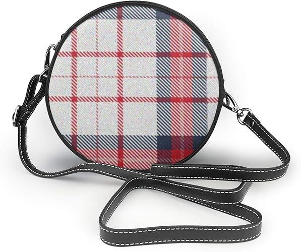 blue plaid purse