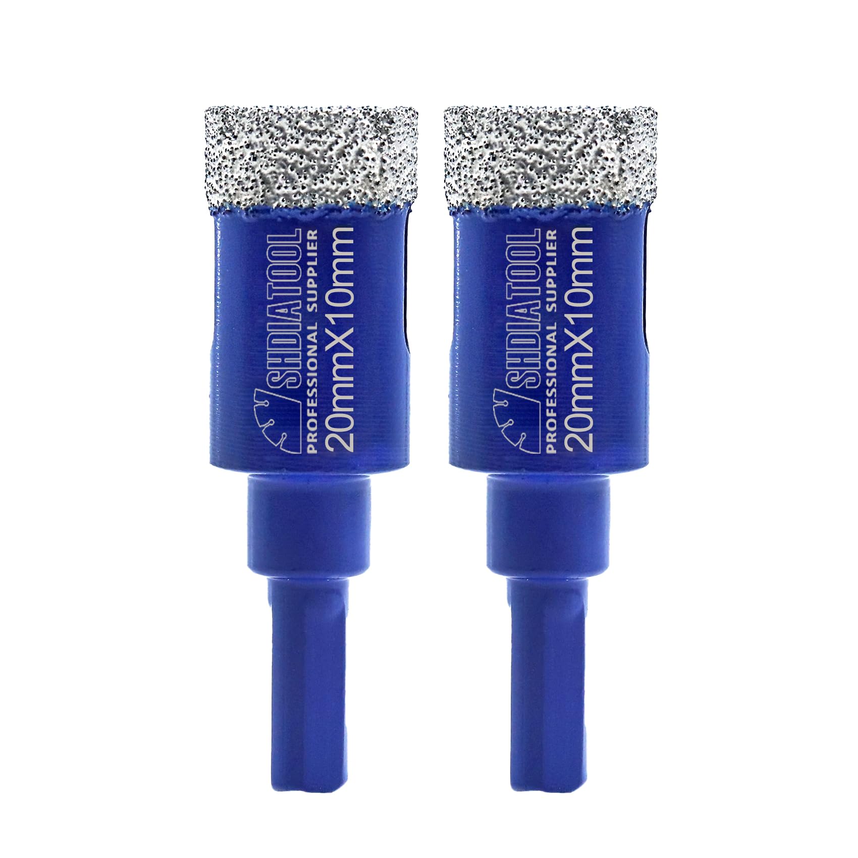 SHDIATOOL Diamond Drill Core Bits 2PC 20mm Triangle Shank Hole Saw for Porcelain Tile Marble Ceramic Granite — image 1