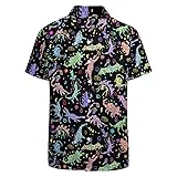GADZILLE Mens Dinosaur Space Shirt Dinosaur Space