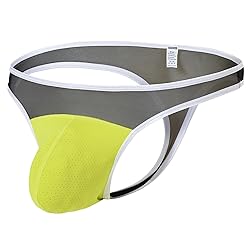 ZONBAILON Men's Underwear Thongs and G String Mesh
