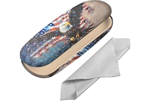 BHAHB Eyeglasses Case Hard Shell Protective Case for Glasses Eyeglass Box with Cleaning Cloth for Boys Men Man Cute Aesthetic