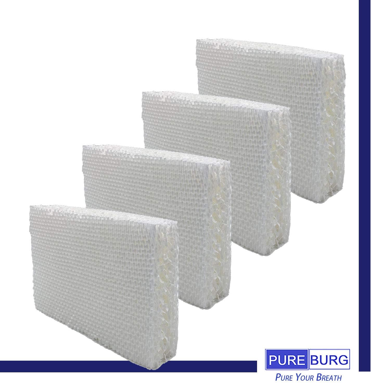 PUREBURG 4-Pack Replacement Humidifier Wick Filters Compatible with Vornado MD1-0002 Fits MD10002 MD10001 MD1-0001 EVAP1 EVAP3 Model 30/40 / 50 HU1-0021 Holmes HM250 HM405 HM406 HM725 humidifiers -