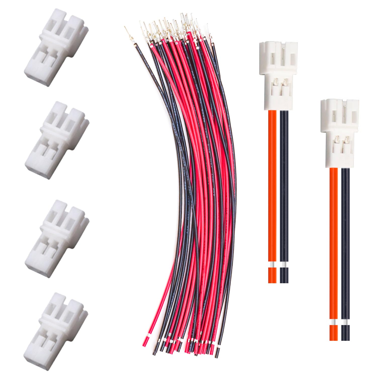 Photo 1 of Keszoox JST Cable Connector Assortment Kit?JST PH 2.0 2 Pin Connector JST PH Cable Connector 2.0mm JST PHR Male Pre Crimped Wires 22AWG 21cm 20 Sets(KS-PH-2P-M-20)