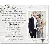 ZENNLAB Mother of the Groom Picture Frame Gifts- Wedding Thank You Gift to My Mom, Wedding Keepsake for Groom's Mother, Holds 4x6 Inch Photo