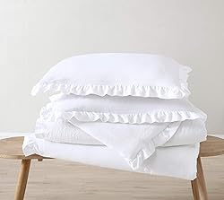 Chezmoi Collection Nora 3-Piece Ruffled Edge Trim