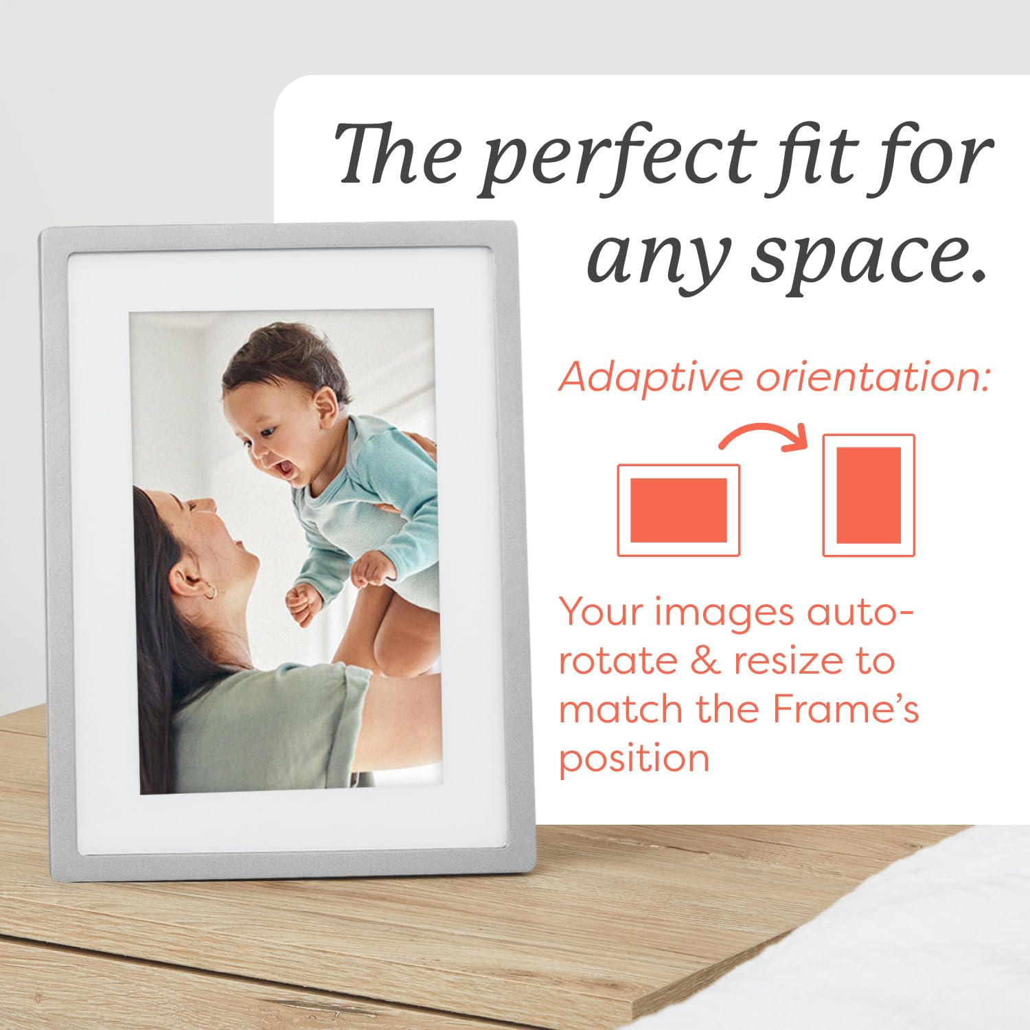 Skylight Digital Picture Frame - WiFi Enabled with Load from Phone Capability, Touch Screen Digital Photo Frame Display - Customizable Gift for Friends and Family - 10 Inch Silver