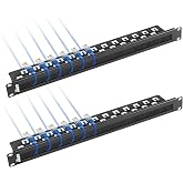 Tecmojo 1U Rack Mount Cable Management Panel with Brush,Rack Brush Panel for 19 inch Server Rack or Network Cabinet,Black,2 Pack