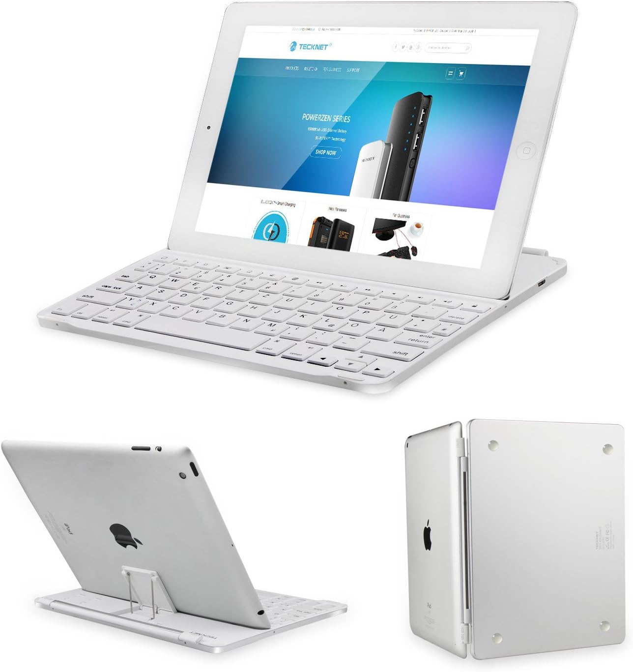 TECKNET iPad Keyboard Case, Ultrathin Bluetooth Keyboard Cover for Apple iPad 4/3/2 - Smart Case with Auto Sleep/Wake, Comfortable Keys and Extra Long Battery Life