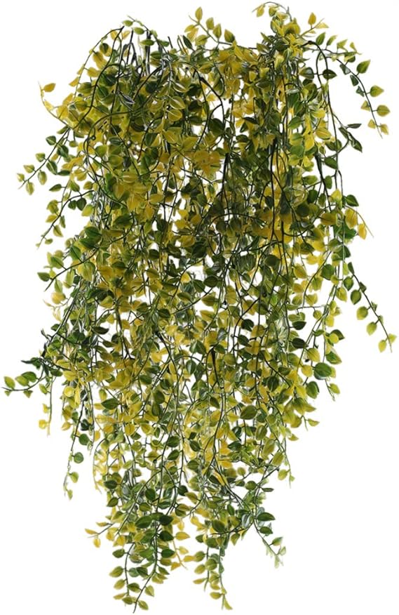 XYXCMOR Fake Hanging Plants 2pcs Artificial Vine Greenery Leaves