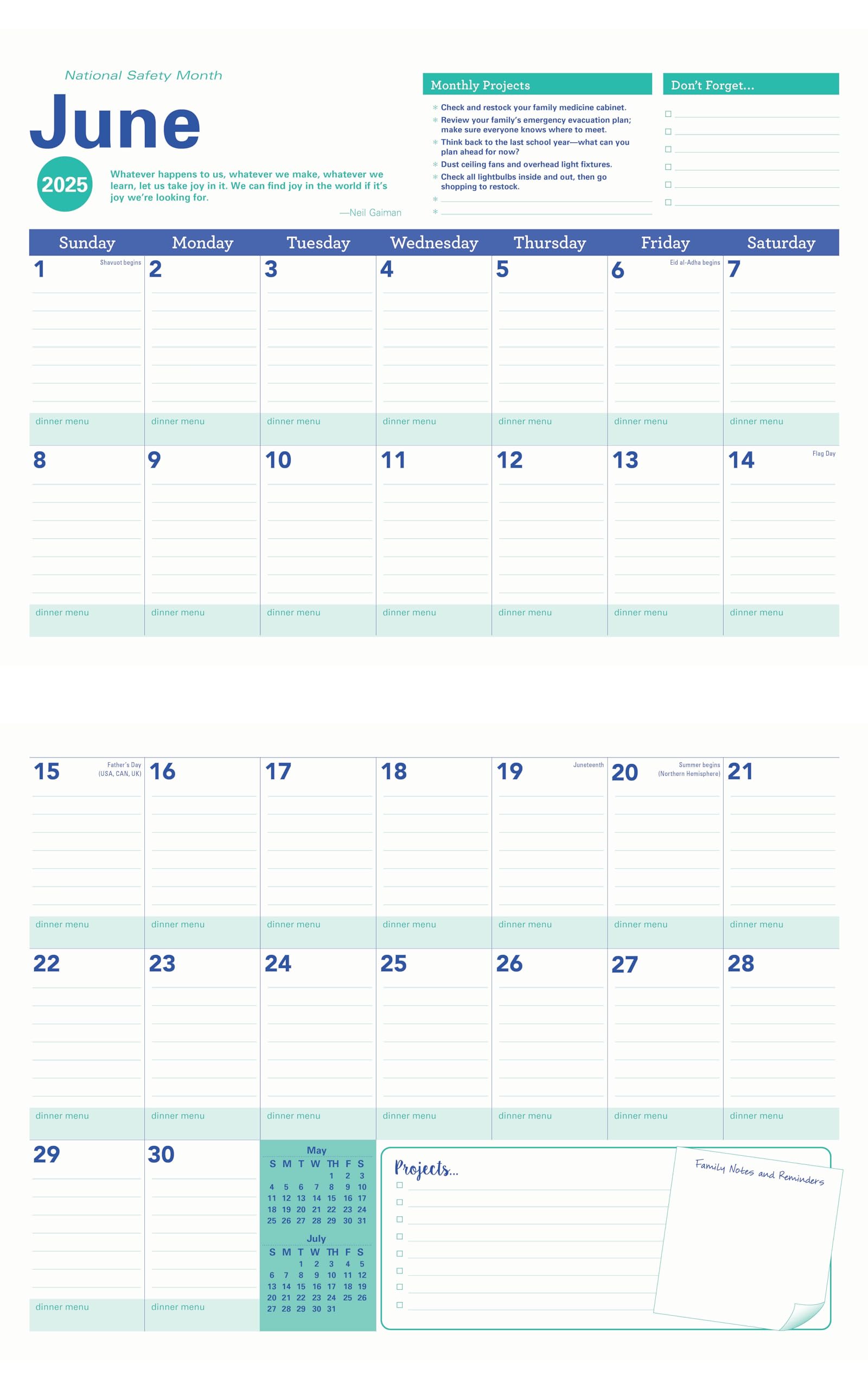 2025 Amy Knapp's Big Grid Family Organizer Wall Calendar: 17-Month Giant Fridge Calendar for Mom with 175+ Stickers (Hanging Family Plan Calendar, ... 2025) (Amy Knapp's Plan Your Life Calendars)