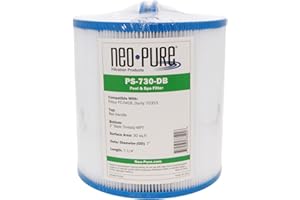 Neo-Pure PS-730-DB Pool and Spa Filter 7" x 7-1/4" - Compatible with Filbur FC-0418, Darlly 70353, Pleatco PMA40-F2M, and Master Spas X268080 (Single)