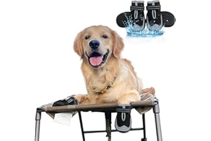 SUPERPAWS Dog Shoes for Large Small Medium Dogs - Breathable Dog Boots for Summer Hot Pavement Waterproof Paw Protector for Outdoor Walking (Black, 1 (Width 1.57 inch) for 10-23 lbs)