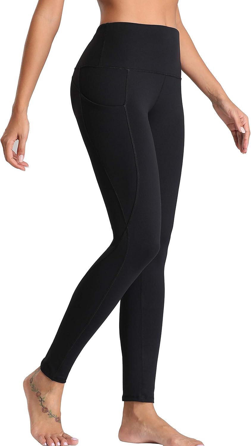 Oalka Women Yoga Pants Workout Running Leggings: Clothing