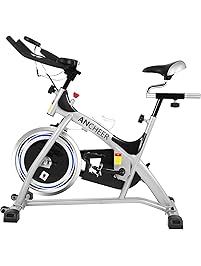 ANCHEER Indoor Cycling Bike, Belt Drive Indoor Exercise Bike With 40LBS Flywheel, Pulse