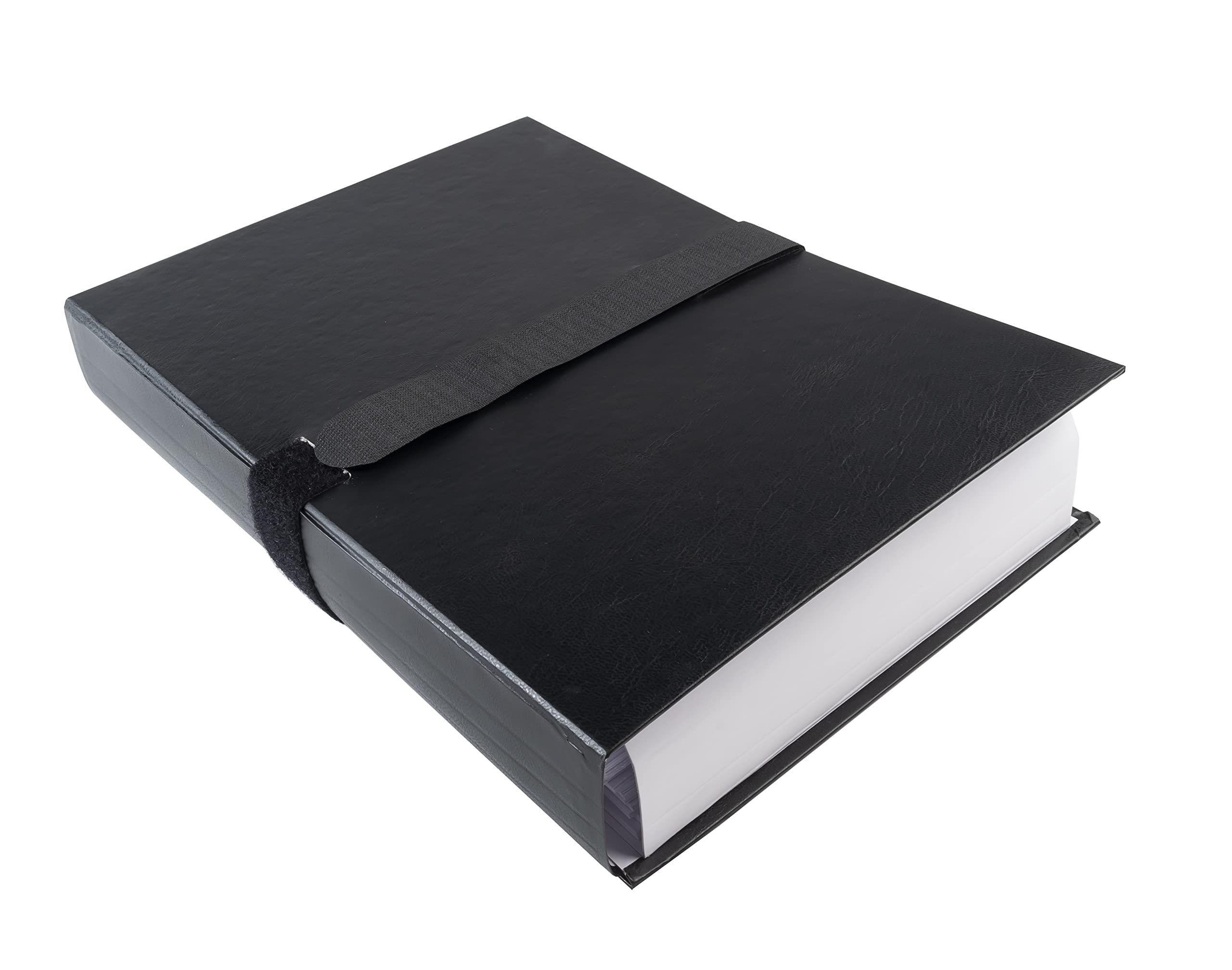 Exacompta - Ref 621E - Balacron Expanding Spine Folder - 240 x 320mm in Size, Suitable for Holding A4 Documents, Hook & Loop Strap Closure, Durable - Black