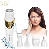 Facial Hair Removal for Women Hair Remover, 5 in 1 Painless Facial Body Shaver, 