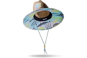 HEMLOCK HAT CO. Straw Hat for Men & Women | Lifeguard Hat, Beach Hat & Sun Hat | UPF 50+ Wide Brim for Sun Protection | One Size | Hemlock