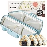 Triangle Sushi - 6 in 1 Mold for Making and Storing Sushi, Non-Stick Rice Ball Mold for Seaweed Cilantro Rice Balls(Blue)