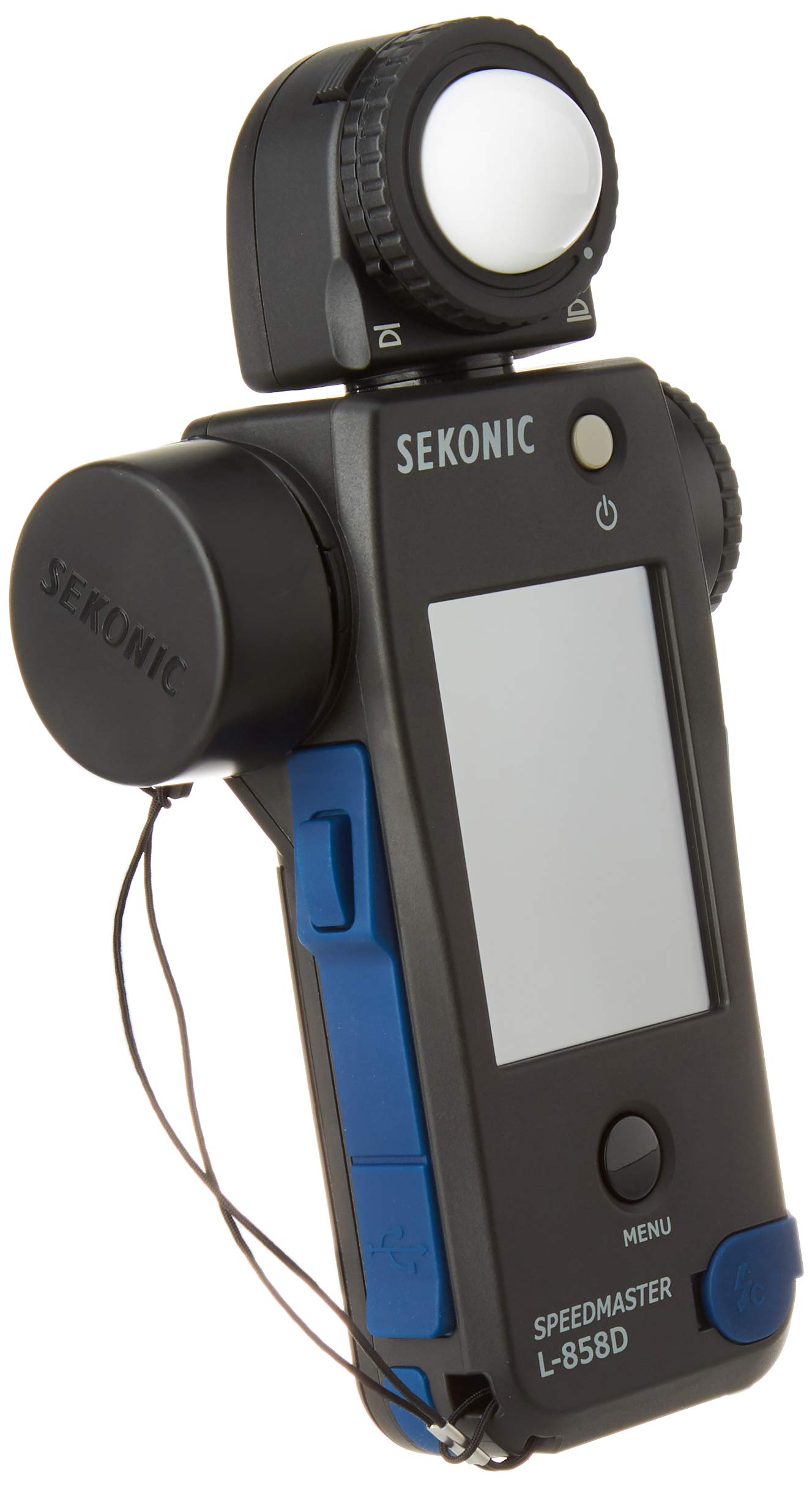 Sekonic L-858D Speedmaster light meter. L-858D. Digital meter for photographers and filmmakers. Elinchrom, Phottix, and PocketWizard compatible.