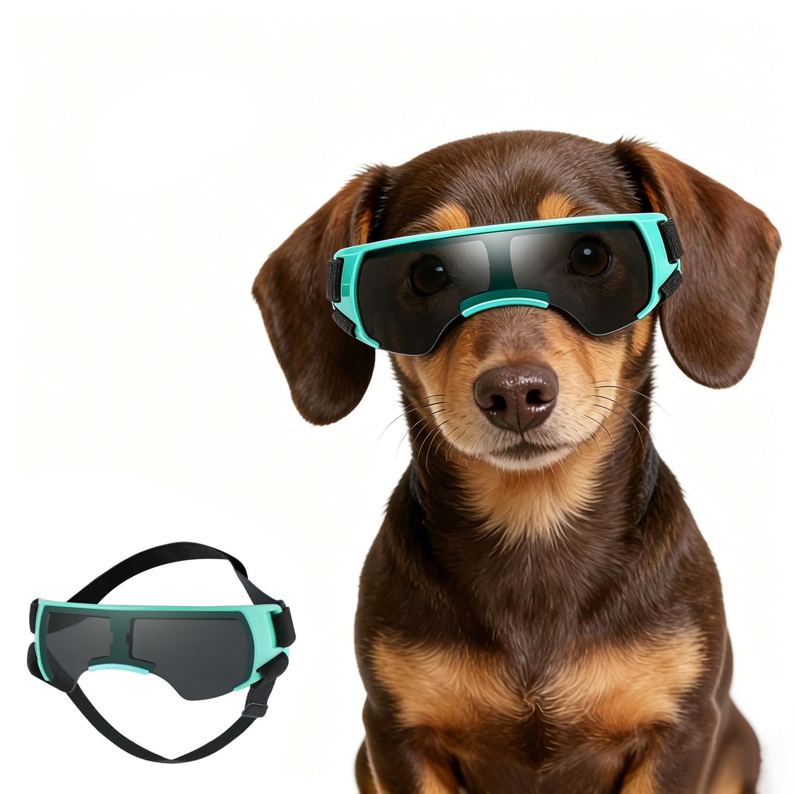 Enjoying Small Dog Sunglasses UV Protection Windproof Antifog Doggy Goggles for Pet Eye Wear, Blue