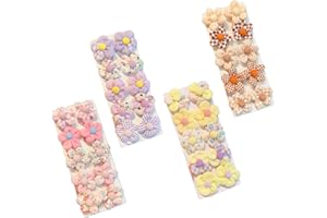 Lyyxjsltd Hairbands 40pcs Flower Hairbands Cute Elastic Ponytails Damage-free Toddler Hair Accessories Girls Tie Flowers