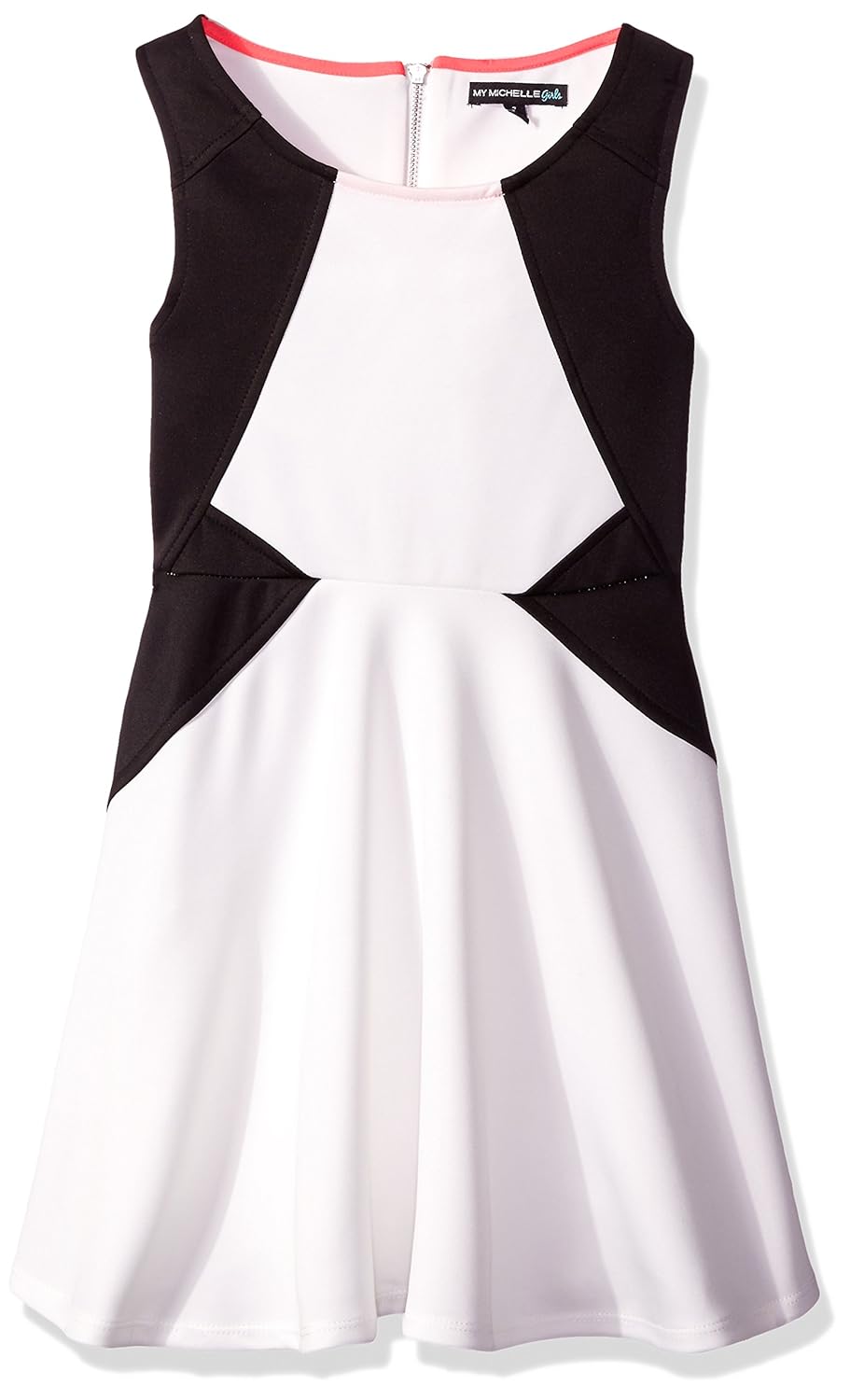 white color block dress