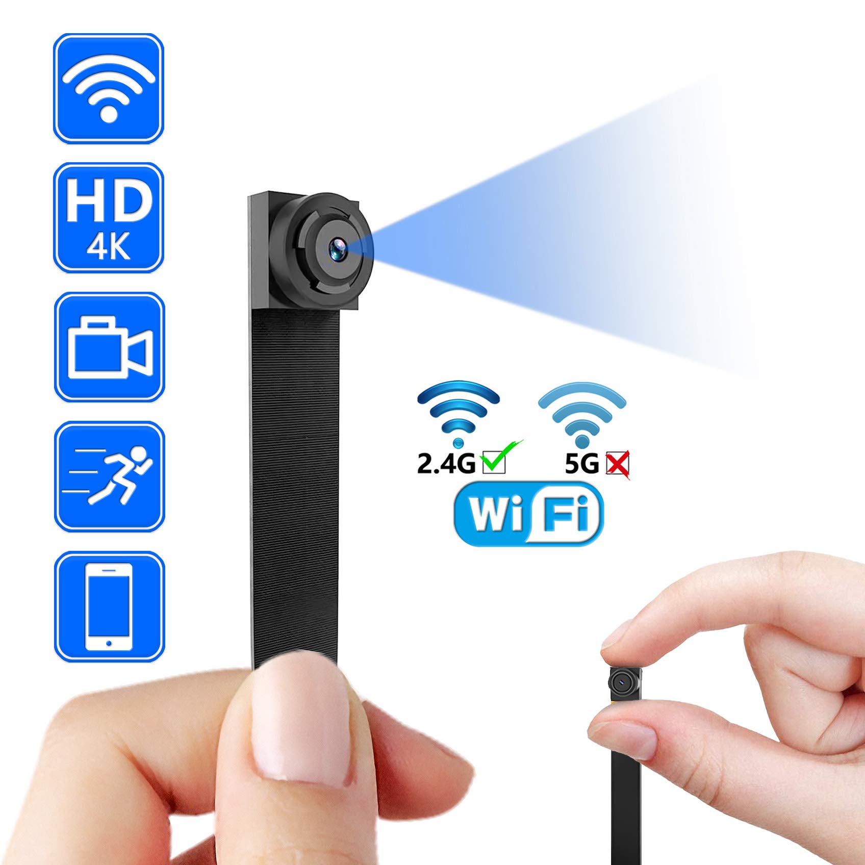 Condition photo showing New/Like New for esrover mini camera 1080p hd portable with no audio