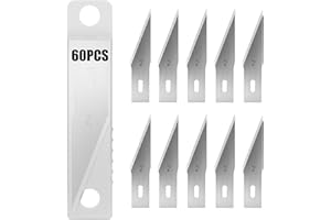 Headley Tools #2 Exacto Knife Blades(Pack of 60),Art Blades, Hobby Knife Blade Refills with Storage Case for Craft, Hobby, Scrapbooking, Cutting (#2)