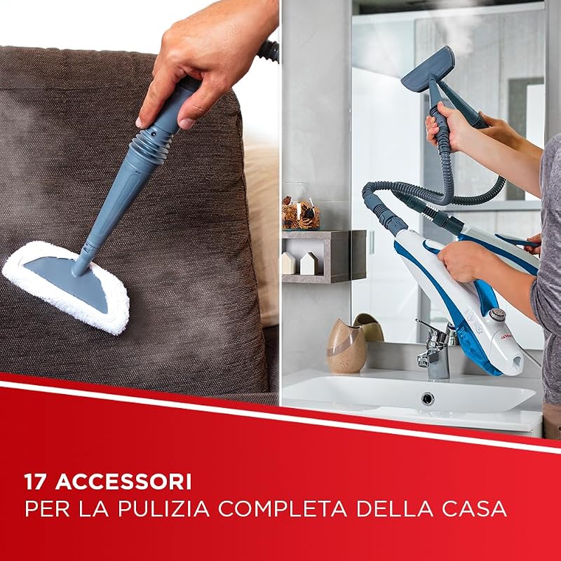 Vaporetto SV460 Double, Scopa a Vapore 2 in 1 con Pulitore Portatile