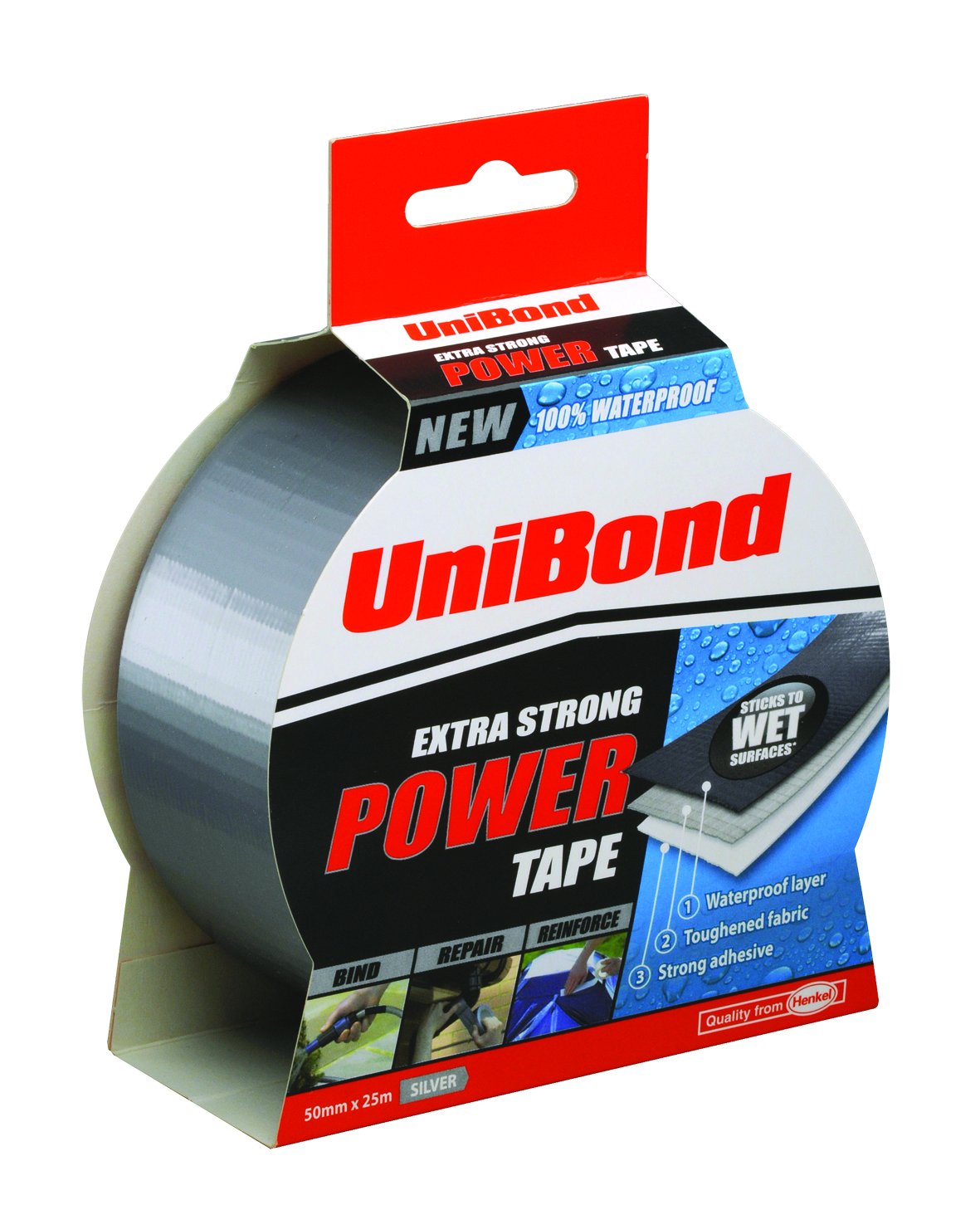 UniBond Extra Strong Power Tape 50 mm x 25 m, Silver Amazon.co.uk