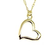 Lianie Heart necklace pendant for woman and girls, 14k gold plating side heart necklace, Small heart pendant, Gold heart pendant, Romantic pendant