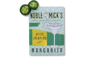 Noble Mick's Spicy Jalapeno Margarita Drink Mix Bundle of 6, Craft Cocktails, Single Serve Powder Drink Mix, 0.42 oz, 45 calories per packet, Just add Water and Tequila