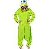 Disney Monsters Inc. Kigurumi Adult Mike Wazowski Costume Union Suit Fleece Onesie Pajama