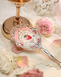 Flower Knows Strawberry Rococo Hand Mirror,Portable