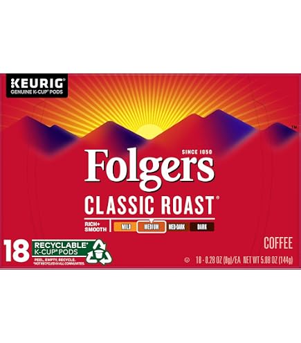 Amazon.com: Folgers Single-Serve Coffee K-Cup, Classic Roast, Carton Of 96,  4 x 24 Per Box : Grocery & Gourmet Food