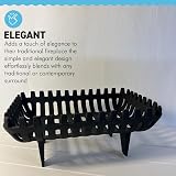 Thorness Freestanding Cast Iron Fire Basket for 16 inch Aperture Log Grate Wood view 6