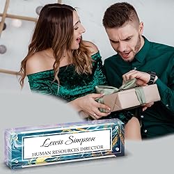 HETOOSHI Name Plate for Desk, Desk Double Sided