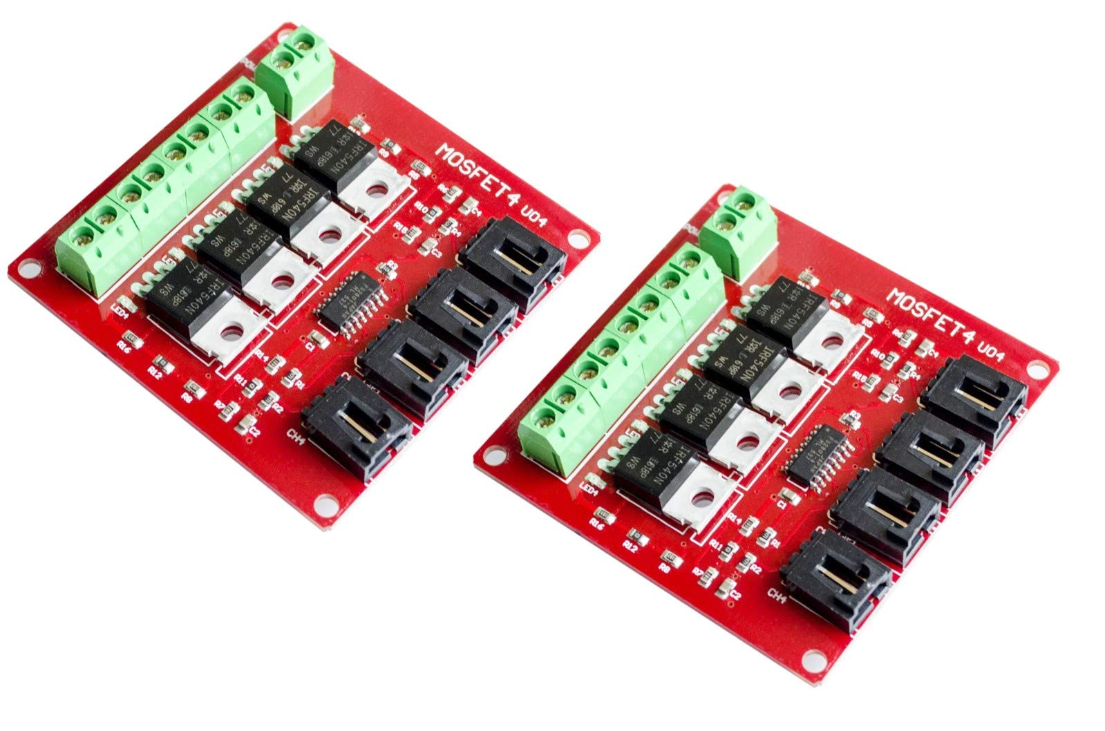 2pcs Four Channel 4 Route MOSFET Button IRF540 V4.0 + MOSFET Switch Module