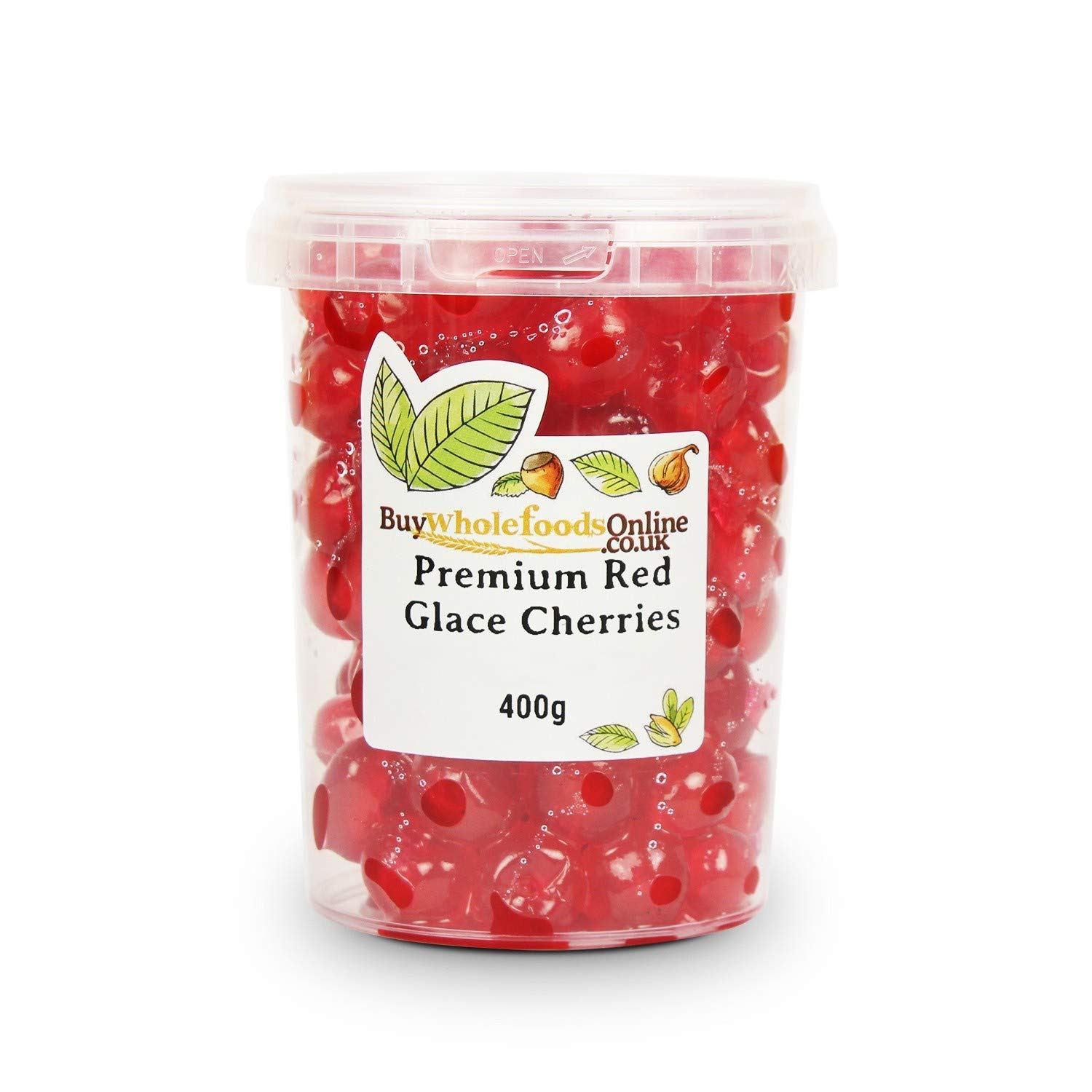 Red Glace Cherries (Premium No.1) 400g (Buy Whole Foods Online Ltd