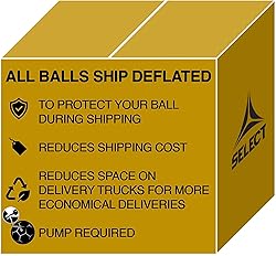 Select Classic V21 Soccer Ball, Yellow, Size 3