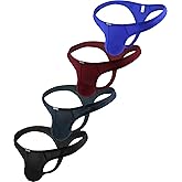 iKingsky Men's Spandex Thong Sexy T-back Breathable Underwear Low Rise Under Panties for Men