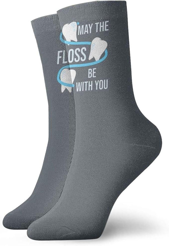 May The Floss Be With You Dentist Gift Funny Dentist Unisex Crew