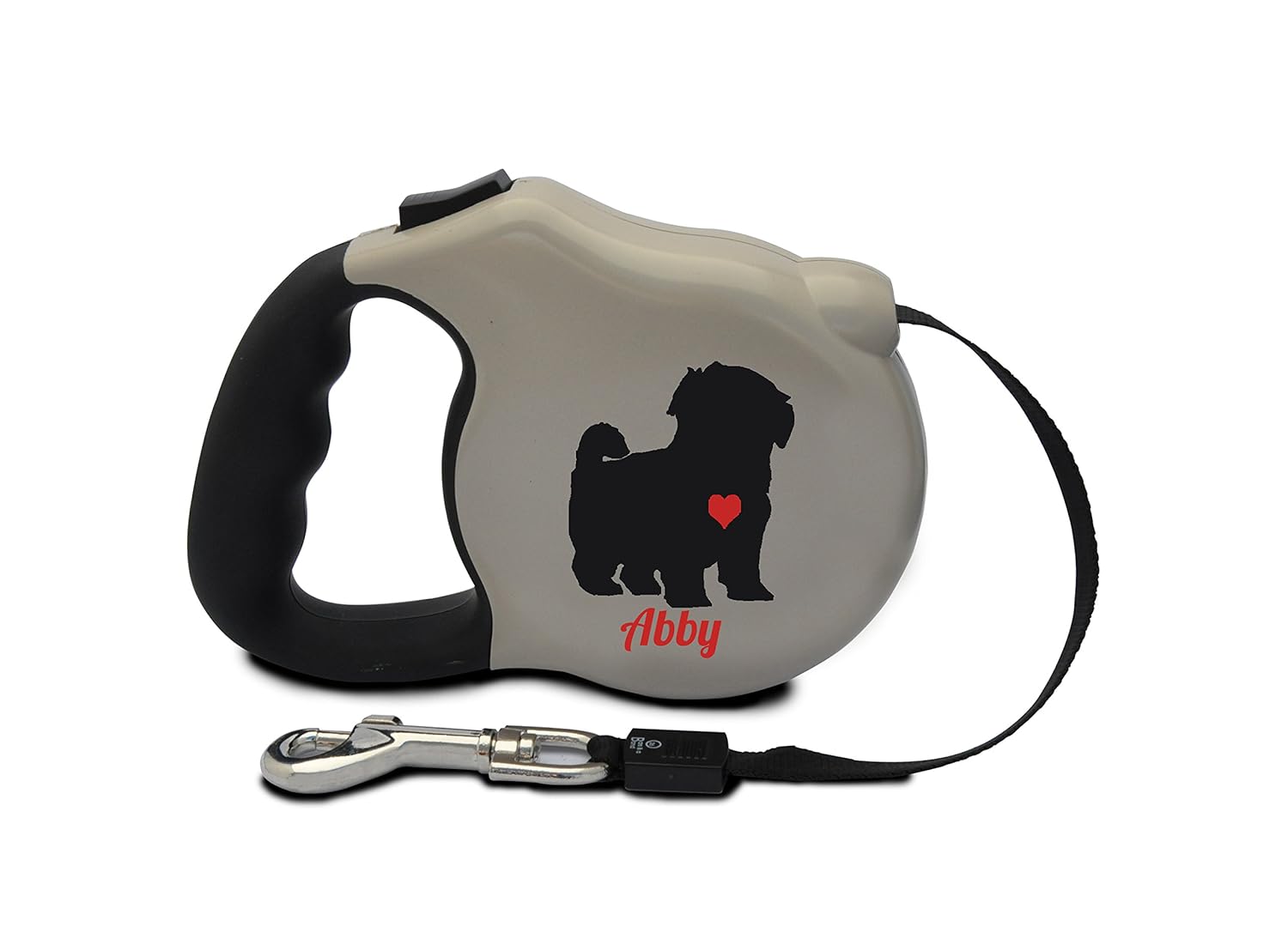 Avant Garde Maltese Short Hair Retractable Dog Leash Small Stone