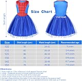 Aomig Spider-Girl Costume Kids Spider Hero Mask Deluxe Girls Outfit view 5
