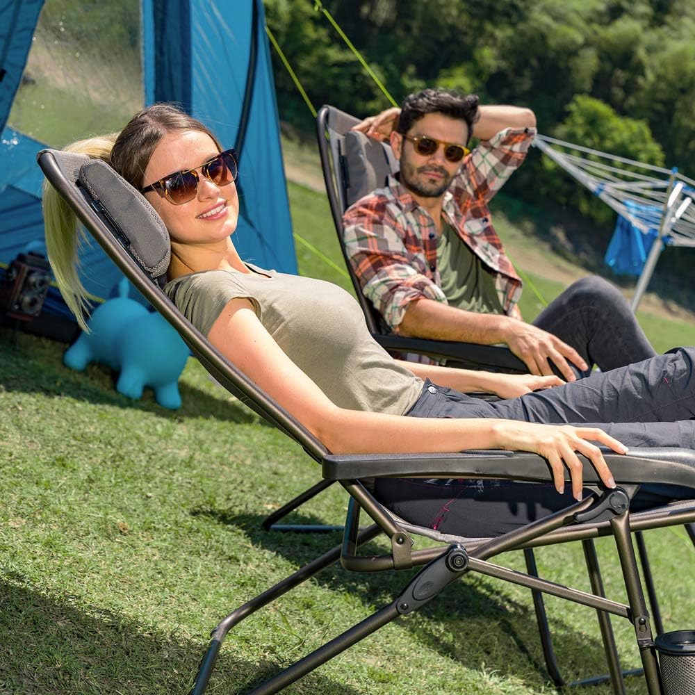 Timber Ridge Balsam Deluxe Zero Gravity Lounger Oversize Recliner, Grey, 21.3"x21.7"x46.5" (PRWF-LGR033): Sports & Outdoors